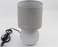 Лампа настольная ESTARES ALFA 1xE14 R-125x150x265-GRAY/GRAY-220-IP20 УУО00004422 - фото 125131