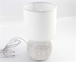 Лампа настольная ESTARES ALFA 1xE14 R-125x150x265-WHITE/WHITE-220-IP20 УУО00004420 - фото 125134