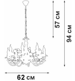 Люстра VITALUCE V1276/8 8xE14 40Вт - фото 125263
