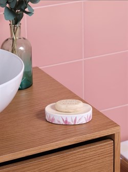 Мыльница MOROSHKA Akvarel 9,1х12,7х2,8см, белый+розовый 976-311-02 - фото 125308