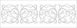 Трафарет DECOR Т27 Бордюр 600*223мм.1мм - фото 125521