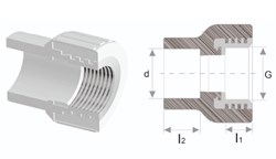 Муфта DENIZ ППР с внутренней резьбой 32*1 - фото 125657