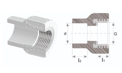 Муфта DENIZ ППР 32мм - фото 125665