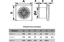 Вентилятор ЭРА осевой вытяжной с обратным клапаном D 100, декоративный SILENT 4C gray metal - фото 125729