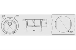 Мойка DR.GANS Гала круглая 510 белая - фото 125782