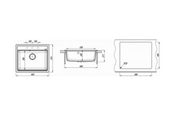 Мойка FLORENTINA Липси 600*510 жасмин - фото 125843