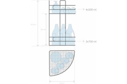 Полка ЧМЗ угловая 21,8х21,8х32,8см, хром 501-005-09 - фото 125896