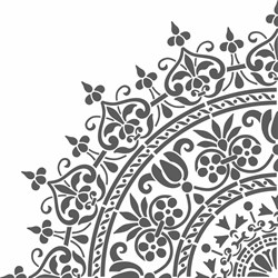 Трафарет DECOR Т4 Четверть от Т2 (мандала) 390*445мм (1мм) - фото 126257