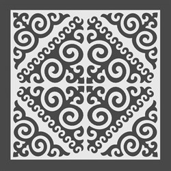 Трафарет DECOR Т44 Национальный узор 600*600мм (1мм) - фото 126262