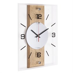 Часы настенные РУБИН Классика из МДФ стеклянные прямоугольные 2938-001 (5) - фото 126347