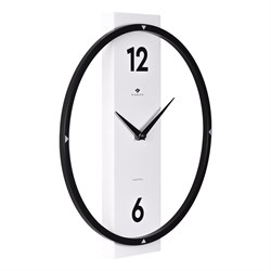 Часы настенные РУБИН Time металл+ дерево, круг d=30,5см, черный+белый 3330-001 (10) - фото 126375