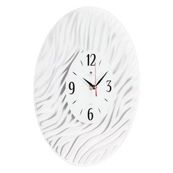 Часы настенные РУБИН Зебра белые, открытая стрелка 3433-004 - фото 126393