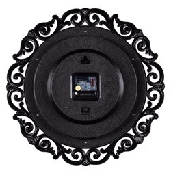 Часы настенные РУБИН Классика круг ажурный d=40,5см, корпус черный с золотом 4126-007 - фото 126424