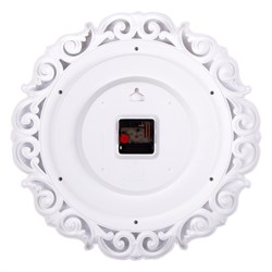 Часы настенные РУБИН Классика круг ажурный d=40,5см, корпус белый с золотом 4126-008 - фото 126427