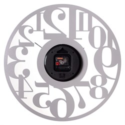 Часы настенные РУБИН Симфония из металла, d=50см, открытая стрелка, серебро 5026-003 (5) - фото 126454