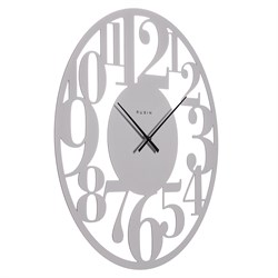 Часы настенные РУБИН Симфония из металла, d=50см, открытая стрелка, серебро 5026-003 (5) - фото 126455