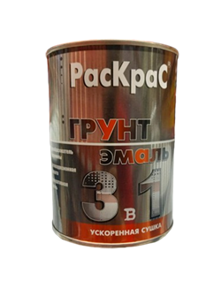 Грунт-эмаль КВИЛ Раскрас белая (бан. 0,9кг) - фото 126794