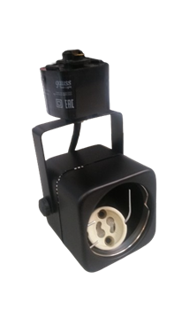 Светильник Gauss трековый GU10 куб 60*145мм однофазный, чёрный TR009 - фото 126804