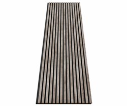 Панель Акустическая, черный войлок, 2750х600х19мм,рейки МДФ дуб дымчатый - фото 127001