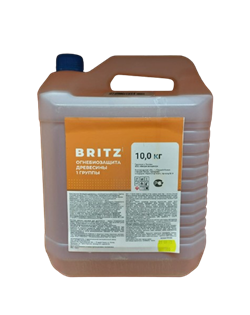 Состав BRITZ огнебиозащитный 1 группа с индикатором 10л - фото 127208