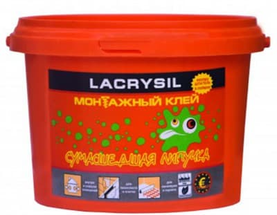 Клей LACRYSIL монтажный универсальный (белый) 6кг (в комплекте со шпателем) - фото 12809