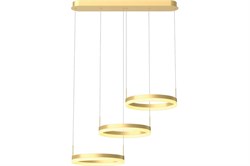Люстра светодиодная RITTER RIVO диммируемая ДУ, 3 режима 680*300*1000 72Вт 17м² белый/золото 52090 4 - фото 128358