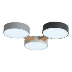 Люстра светодиодная RITTER SCANDIA 3 режима 500*500*50мм 42Вт 15м² серый/белый/дерево 52070 2 - фото 128390