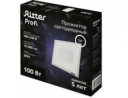 Прожектор светодиодный RITTER PROFI 100Вт 4000К 10000Lm IP65 230В черный 53419 2 - фото 128426