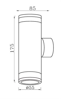 Светильник накладной RITTER ARTON цилиндр, 55*55*179мм 2хGU10, алюминий/стекло, цвет белый 59957 9 - фото 128492