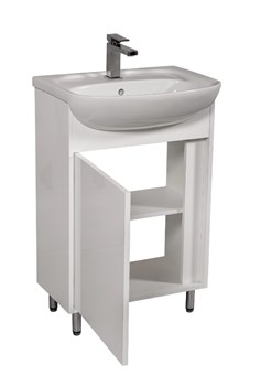 Тумба для ванной комнаты TERRA 55 Ant White Gloss с умывальником - фото 128972