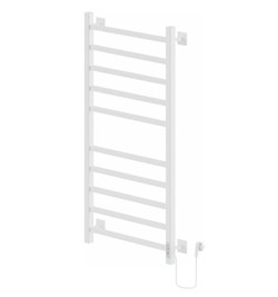 Полотенцесушитель НИКА STEP-1 100/50 электрич. прав RAL9016 МАТ белый матовый - фото 129031