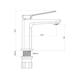 Смеситель YOKOHAMA для раковины TOK-YOK-1011 хром - фото 129137