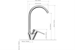 Смеситель RUMOI для кухни, излив высокий TOK-RUM-1013 - фото 129246