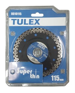 Круг TULEX отрезной алмазный супертонкий, влажная резка, сплошной, для УШМ, 115мм*22,2мм 8010115 - фото 129833