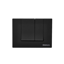Кнопка BERGES для инсталляции NOVUM S5, Soft Touch, черная 40045 - фото 131018