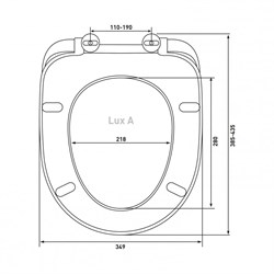 Сиденье BERGES Lux A дюропласт, крепление универсальное, металл 010601 - фото 131055