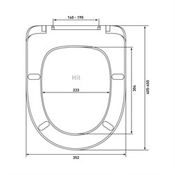 Сиденье BERGES для унитаза Hit A универсальное крепление, металл 010401 - фото 131068