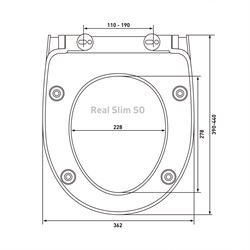 Сиденье BERGES для унитаза Real Slim SO дюропласт, микролифт, быстросъём, металл 010303 - фото 131074