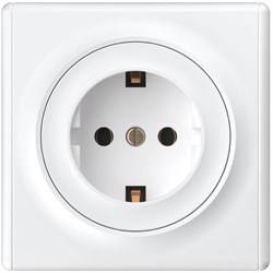 Розетка ONEKEYELECTRO Florence с заземлением, винтовые контакты, белая 1Е10201300 - фото 131564