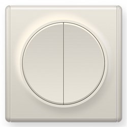 Выключатель ONEKEYELECTRO Florence двойной, бежевый 1E31501301 - фото 131577
