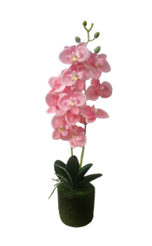 Цветок искусственный ОРХИДЕЯ в горшке 40см, в ассортименте PL4000120 - фото 131664