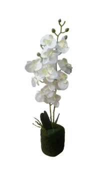 Цветок искусственный ОРХИДЕЯ в горшке 40см, в ассортименте PL4000120 - фото 131665