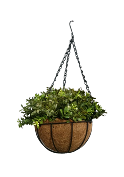 Цветок искусственный в кашпо 20x10см, на подвеске, с крючком, длина 50см, в ассортименте 317004020 - фото 131834