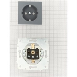 Розетка LEZARD VESNA с/з бакалит графит (механизм) 742-3488-122B - фото 132026