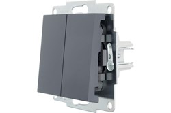 Выключатель LEZARD VESNA двойной графит (механизм) 742-3488-101 - фото 132034