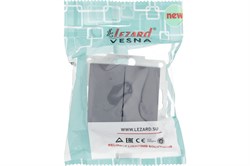 Выключатель LEZARD VESNA двойной графит (механизм) 742-3488-101 - фото 132035