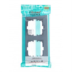 Рамка LEZARD VESNA 2-ая горизантальная графит 742-3400-147 - фото 132037