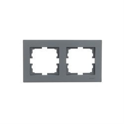 Рамка LEZARD VESNA 2-ая горизантальная графит 742-3400-147 - фото 132038