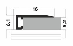 Антиплинтус ЛУКА алюминиевый Апл 01.2700.01л - фото 132125