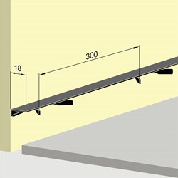 Микроплинтус 18мм 2,4м анодированный черный матовый - фото 132135